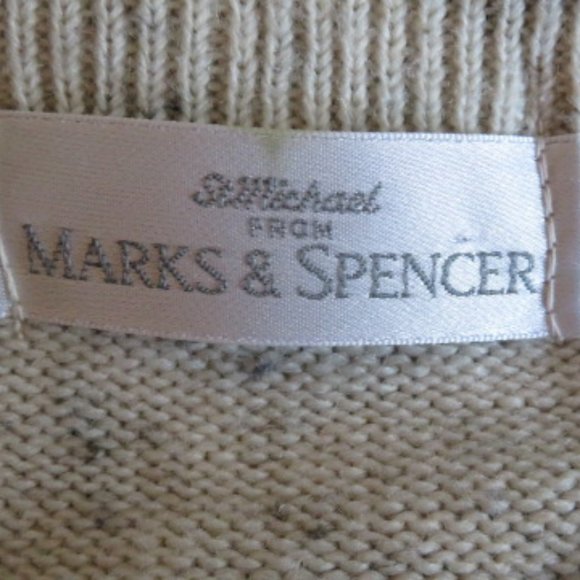 Vintage Marks & Spencer WOOL Blend Men's SWEATER Large (K177) - Picture 7 of 9